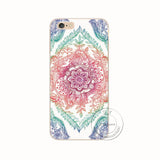 Shell For Apple iPhone 5 5S SE 5C 6 6S 7 Plus 6SPlus Back Case Cover Printing Mandala Flower Datura Floral Cell Phone Cases