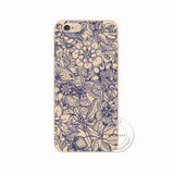 Shell For Apple iPhone 5 5S SE 5C 6 6S 7 Plus 6SPlus Back Case Cover Printing Mandala Flower Datura Floral Cell Phone Cases