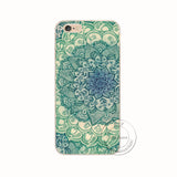 Shell For Apple iPhone 5 5S SE 5C 6 6S 7 Plus 6SPlus Back Case Cover Printing Mandala Flower Datura Floral Cell Phone Cases