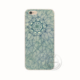 Shell For Apple iPhone 5 5S SE 5C 6 6S 7 Plus 6SPlus Back Case Cover Printing Mandala Flower Datura Floral Cell Phone Cases