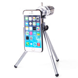 Hot Silver 12X Universal Zoom Camera Telephoto SmartPhone Lens+Tripod